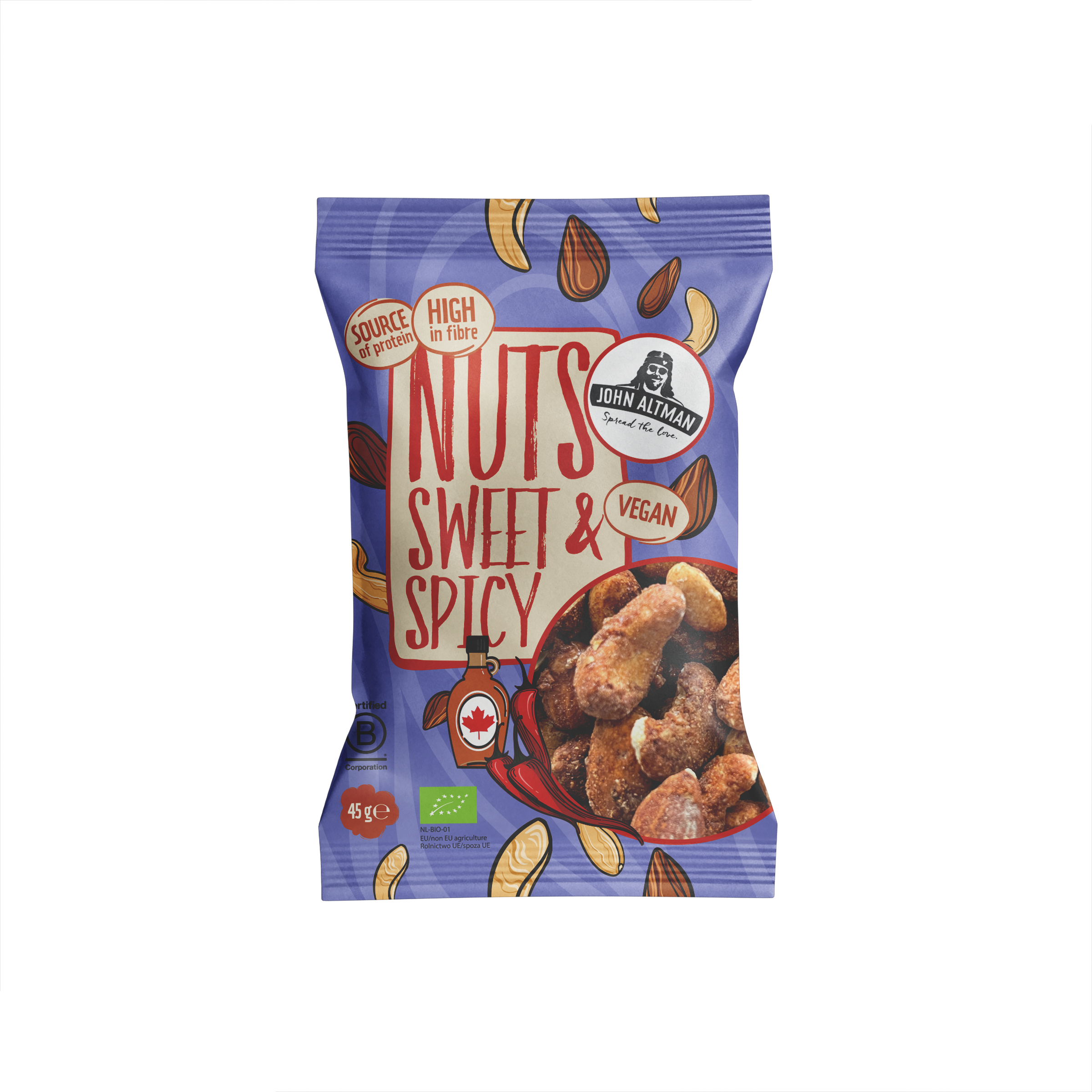 Mixed Nuts Organic Sweet & Spicy 45g