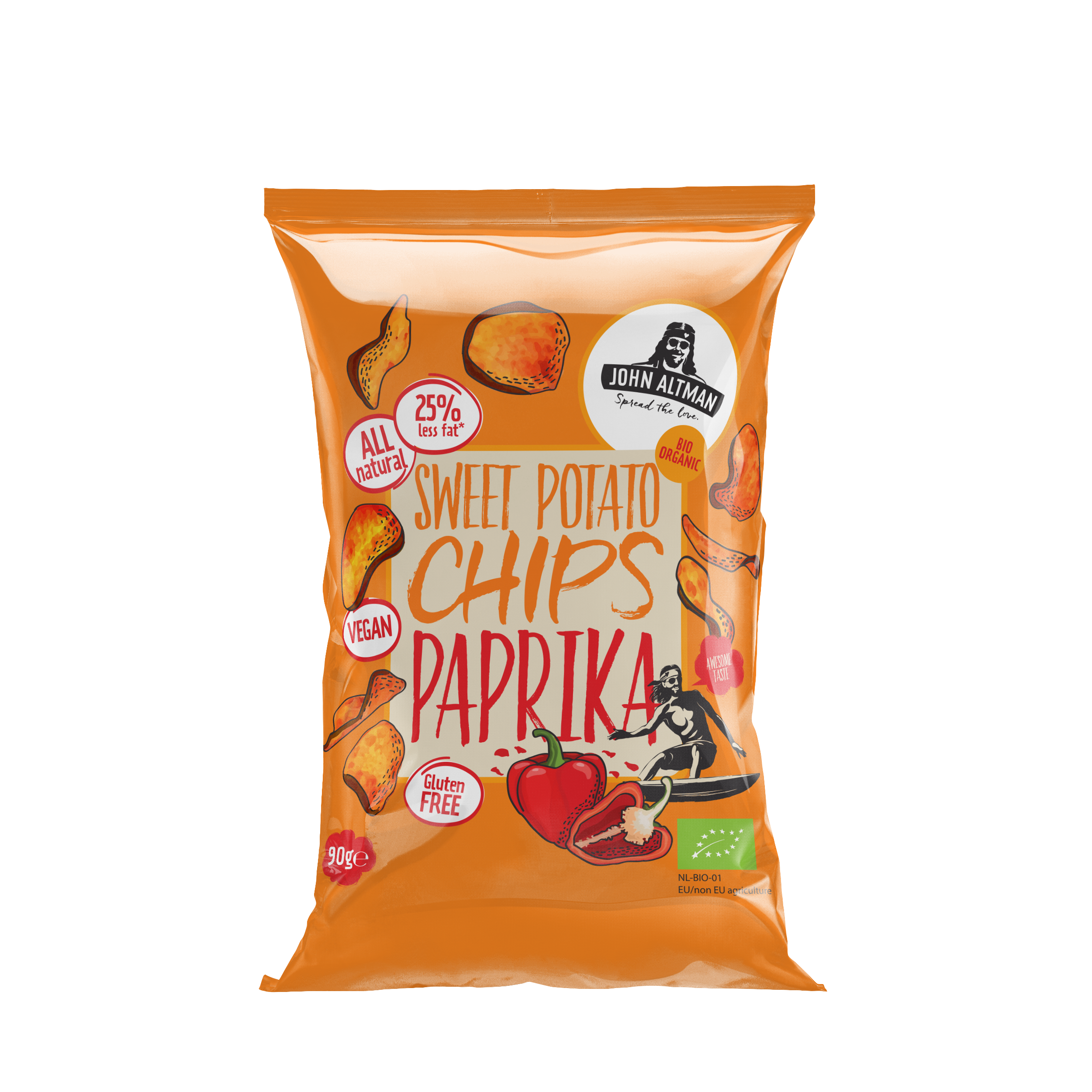 Organic Sweet Potato Chips Paprika 90g