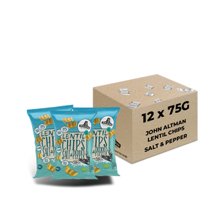 Organic Lentil Chips Salt & Pepper 75g - John Altman