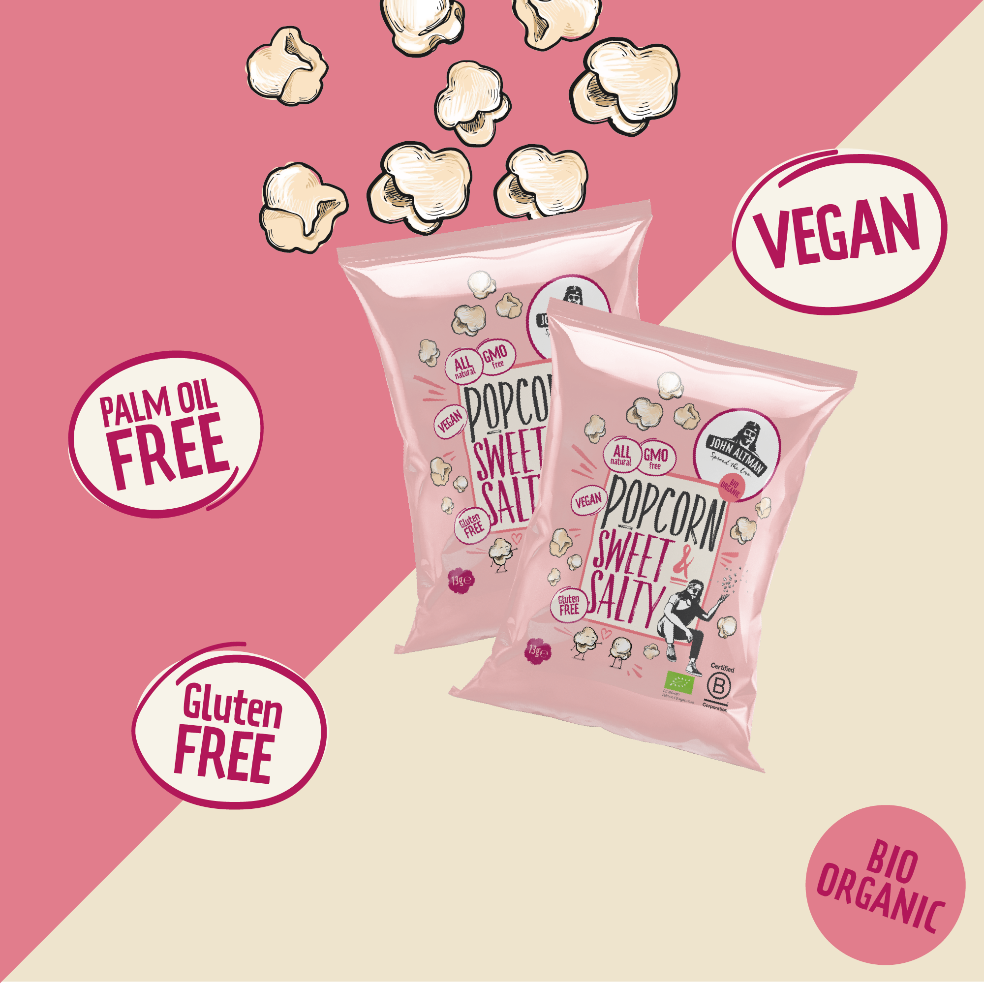 Popcorn Organic Sweet & Salty mini bags 13g