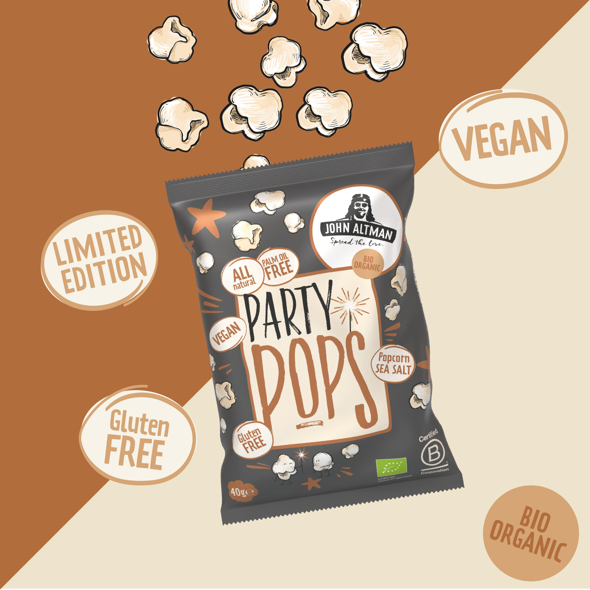 Party Popcorn Organic Sea Salt 40g